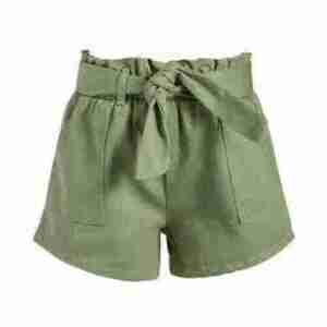 Grayson Threads Kids, The Label Tie-Belt Cotton Twill Shorts